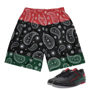 Retro 2 Low Gucci Paisley Mesh Shorts - Sneaker Tees to match Air Jordan Sneakers