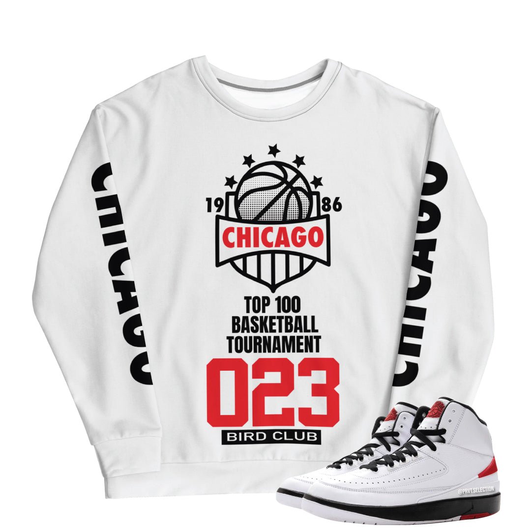 Retro 2 "Chicago" Sweatshirt - Sneaker Tees to match Air Jordan Sneakers