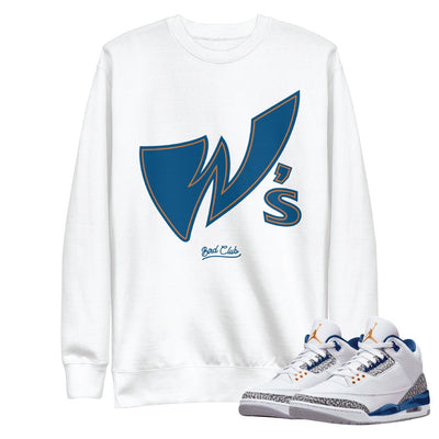 Retro 3 Wizards PE Winners Sweatshirt - Sneaker Tees to match Air Jordan Sneakers