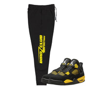 Retro 4 Thunder High Voltage Sweatpants - Sneaker Tees to match Air Jordan Sneakers
