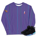 RETRO 6 AQUA HORNETS SWEATSHIRT - Sneaker Tees to match Air Jordan Sneakers