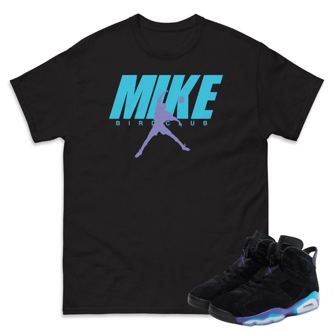 RETRO 6 AQUA MIKE SHIRT - Sneaker Tees to match Air Jordan Sneakers