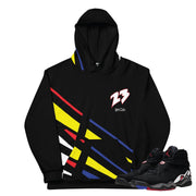 Retro 8 Playoff 8 Pattern Hoodie - Sneaker Tees to match Air Jordan Sneakers