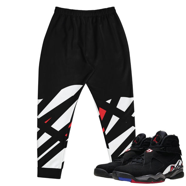 Retro 8 Playoff Sneaker Pattern Joggers - Sneaker Tees to match Air Jordan Sneakers