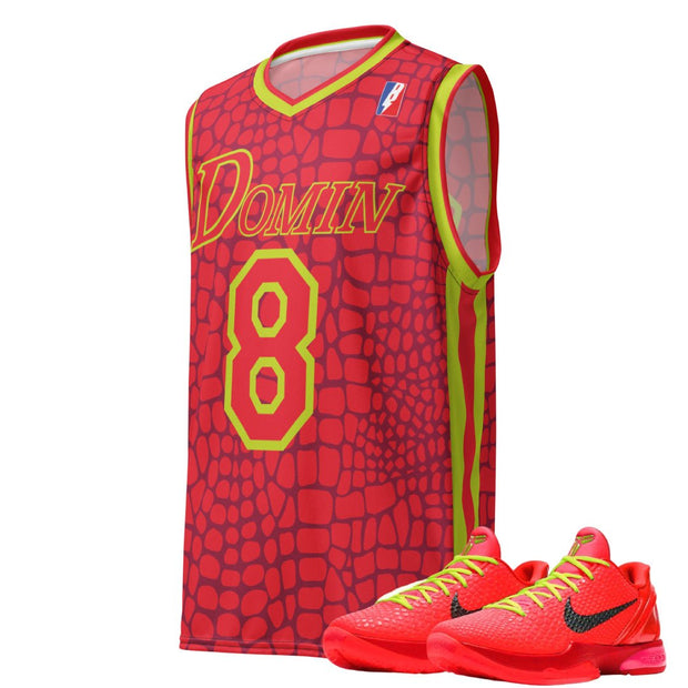 Reverse Grinch "Domin8 24/7" Basketball Jersey - Sneaker Tees to match Air Jordan Sneakers
