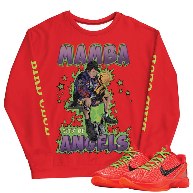 Kobe 6 Protro Reverse Grinch "Mamba" Sweatshirt - Sneaker Tees to match Air Jordan Sneakers