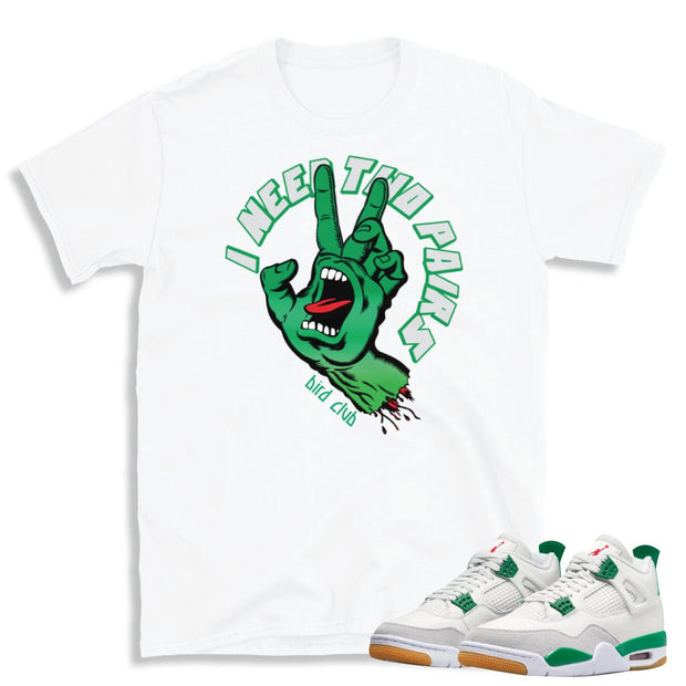 Retro 4 SB Pine Green Two Pairs Shirt - Sneaker Tees to match Air Jordan Sneakers