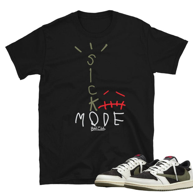 Retro 1 Low Travis Scott Olive Sicko Mode Shirt - Sneaker Tees to match Air Jordan Sneakers