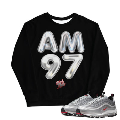 Air Max 97 Silver Bullet Sweatshirt - Sneaker Tees to match Air Jordan Sneakers