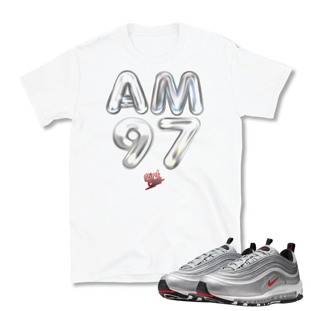 Air Max 97 Silver Bullet bubble Shirt - Sneaker Tees to match Air Jordan Sneakers