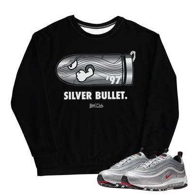 Air Max 97 Silver Bullet Sweatshirt - Sneaker Tees to match Air Jordan Sneakers