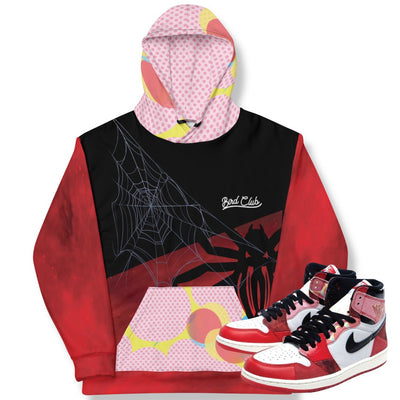 Retro 1 Spider Verse Hoodie - Sneaker Tees to match Air Jordan Sneakers