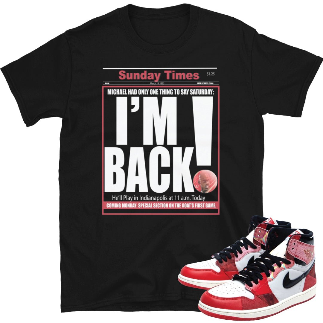 Retro 1 Spider Verse Shirt - Sneaker Tees to match Air Jordan Sneakers