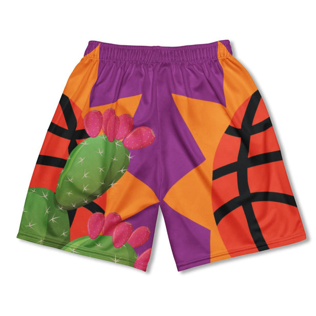 Pheonix Cactus Basketball Mesh Shorts - Sneaker Tees to match Air Jordan Sneakers