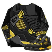 Retro 4 Thunder Sweatshirt - Sneaker Tees to match Air Jordan Sneakers
