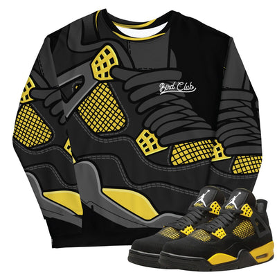 Retro 4 Thunder Sweatshirt - Sneaker Tees to match Air Jordan Sneakers