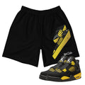 Retro 4 Thunder Lightning Bolt Shorts - Sneaker Tees to match Air Jordan Sneakers