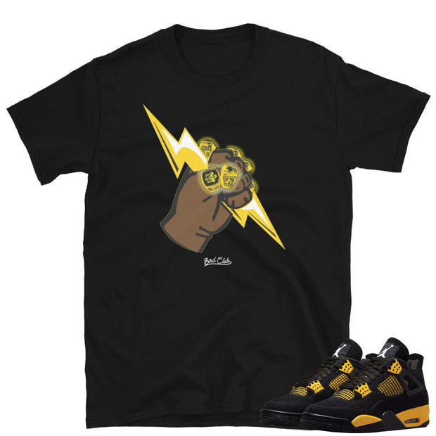 Retro 4 Thunder Bolt Shirt - Sneaker Tees to match Air Jordan Sneakers