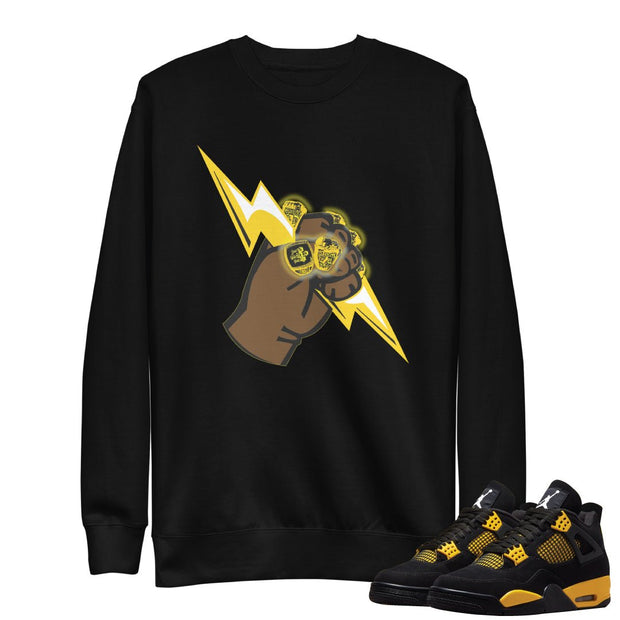 Retro 4 Thunder Bolt Goat Sweatshirt - Sneaker Tees to match Air Jordan Sneakers