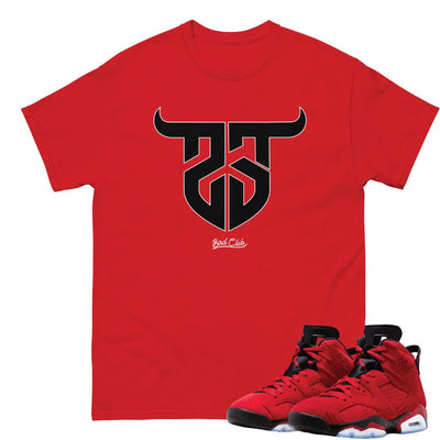 Retro 6 Toro Bravo 23 Horns Shirt - Sneaker Tees to match Air Jordan Sneakers