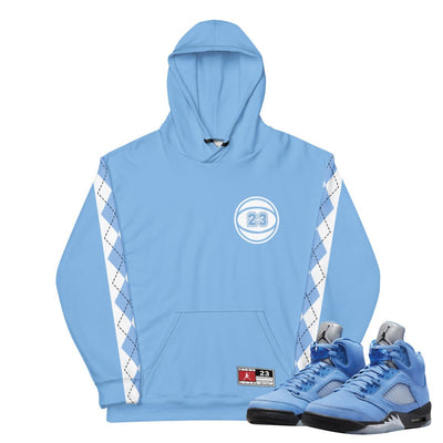 Retro 5 UNC Hoodie - Sneaker Tees to match Air Jordan Sneakers