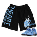 Retro 5 UNC "First Love" Shorts - Sneaker Tees to match Air Jordan Sneakers