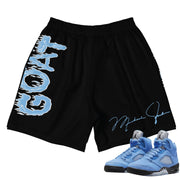 Retro 5 UNC "First Love" Shorts - Sneaker Tees to match Air Jordan Sneakers