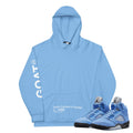 Retro 5 UNC Hoodie - Sneaker Tees to match Air Jordan Sneakers