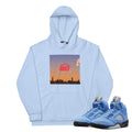 Retro 5 UNC Hoodie - Sneaker Tees to match Air Jordan Sneakers