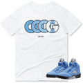 Retro 5 UNC TRIPLE OG Shirt - Sneaker Tees to match Air Jordan Sneakers