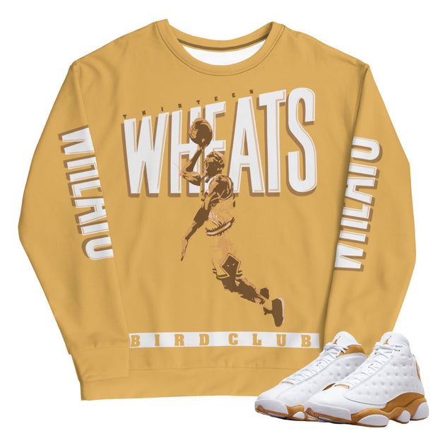 Retro 13 "Wheat" Wheats Cereal Sweatshirt - Sneaker Tees to match Air Jordan Sneakers