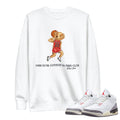 Retro 3 "White Cement" reimagined Sweatshirt - Sneaker Tees to match Air Jordan Sneakers