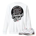 Retro 3 "White Cement" reimagined Sweatshirt - Sneaker Tees to match Air Jordan Sneakers