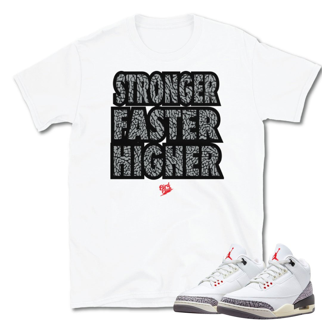 Retro 3 "White Cement" Reimagined Shirt - Sneaker Tees to match Air Jordan Sneakers
