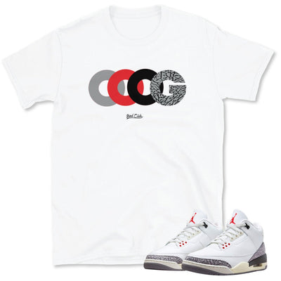 Retro 3 "White Cement" Reimagined Triple OG Shirt - Sneaker Tees to match Air Jordan Sneakers