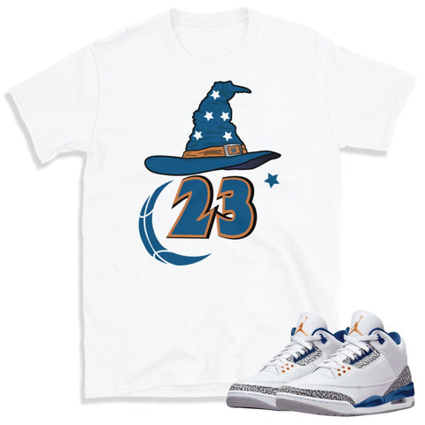 Retro 3 Wizards PE Wizard 23 Shirt - Sneaker Tees to match Air Jordan Sneakers