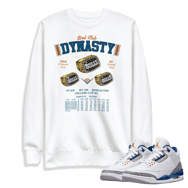 Retro 3 Wizards PE Dynasty Sweatshirt - Sneaker Tees to match Air Jordan Sneakers