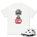 Retro 4 White Cement Tournament Shirt
