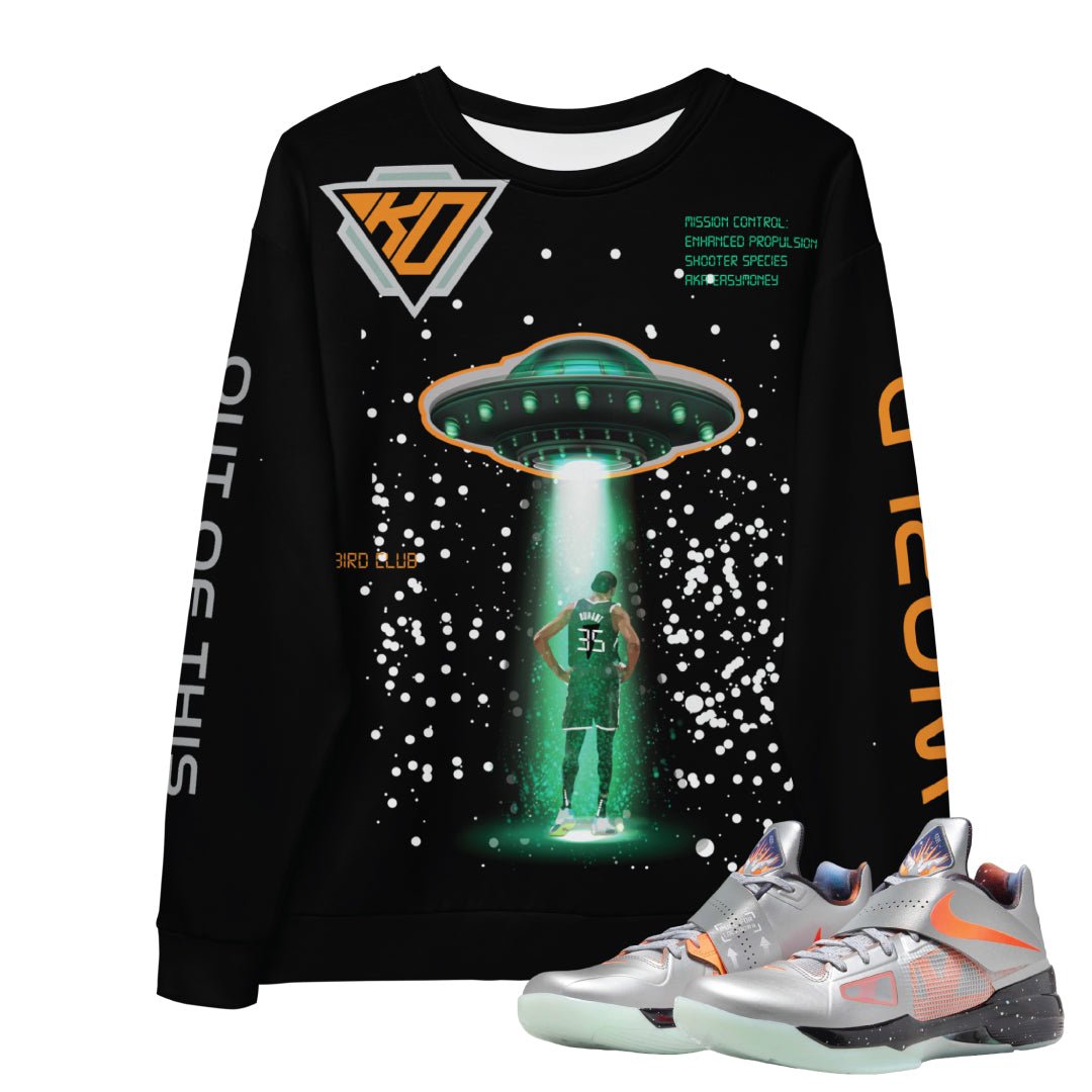 KD 4 Galaxy UFO Sweatshirt - Sneaker Tees to match Air Jordan Sneakers