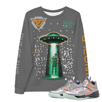 KD 4 Galaxy UFO Sweatshirt - Sneaker Tees to match Air Jordan Sneakers
