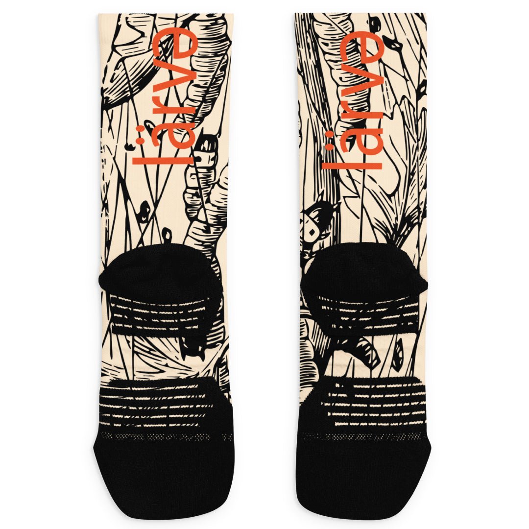 Larve Cream Socks - Sneaker Tees to match Air Jordan Sneakers
