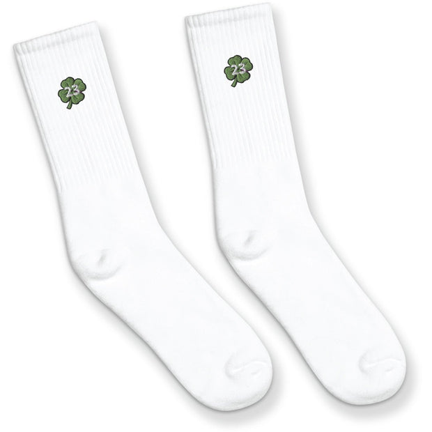 Retro 2 Lucky Green Embroidered Socks - Sneaker Tees to match Air Jordan Sneakers