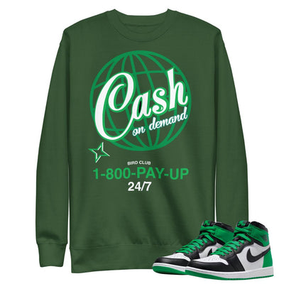 Retro 1 Lucky Green COD Sweatshirt - Sneaker Tees to match Air Jordan Sneakers