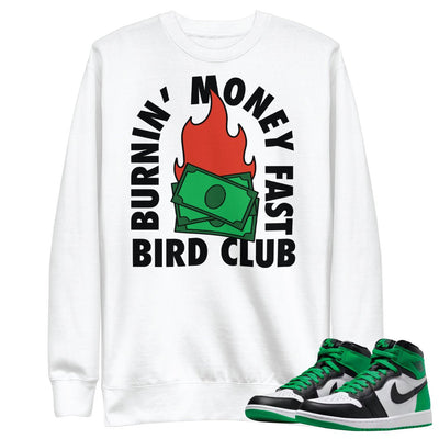 Retro 1 Lucky Green B.M.F. Sweatshirt - Sneaker Tees to match Air Jordan Sneakers