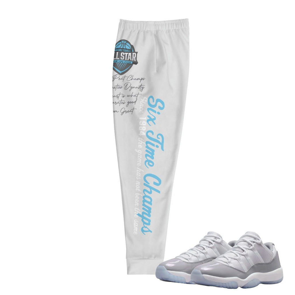 Retro 11 Low Cement Grey Varsity Joggers - Sneaker Tees to match Air Jordan Sneakers