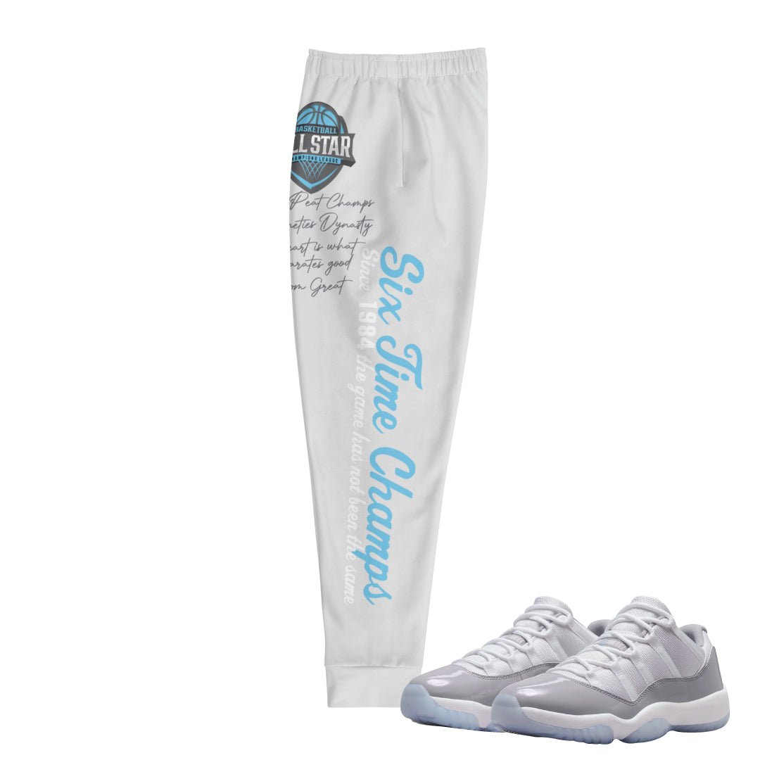 Retro 11 Low Cement Grey Varsity Joggers - Sneaker Tees to match Air Jordan Sneakers