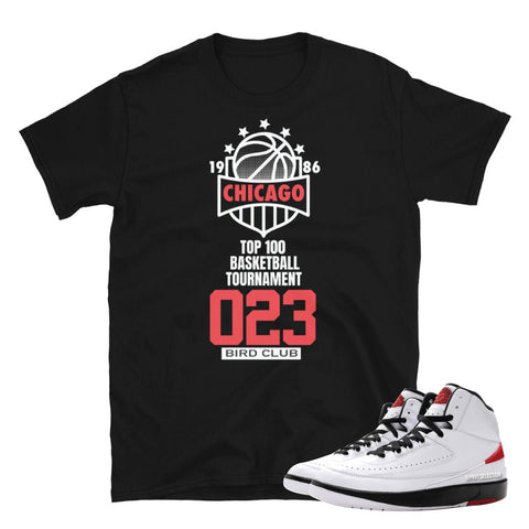 Retro 2 "Chicago" Tournament Shirt - Sneaker Tees to match Air Jordan Sneakers