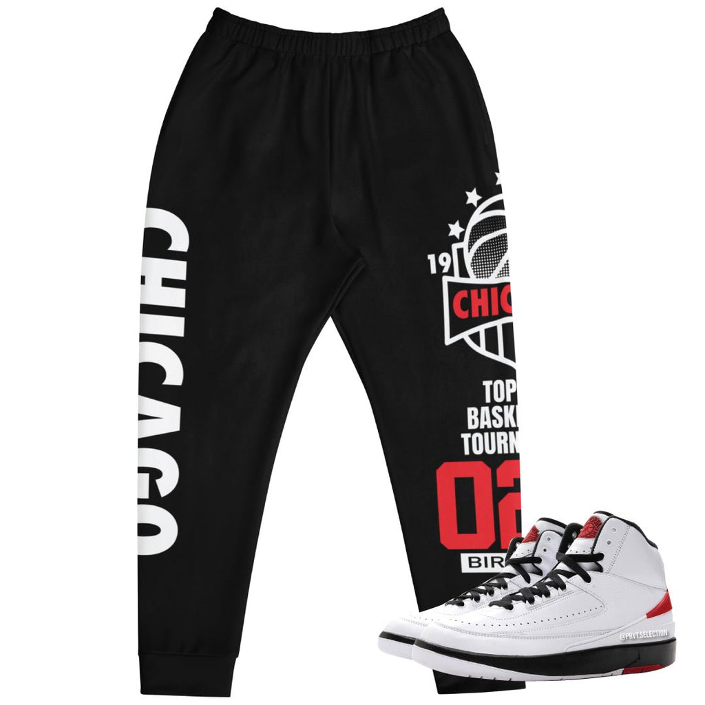 Retro 2 "Chicago" Tournament Joggers - Sneaker Tees to match Air Jordan Sneakers