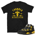 Retro 4 Thunder Bolt Shirt - Sneaker Tees to match Air Jordan Sneakers