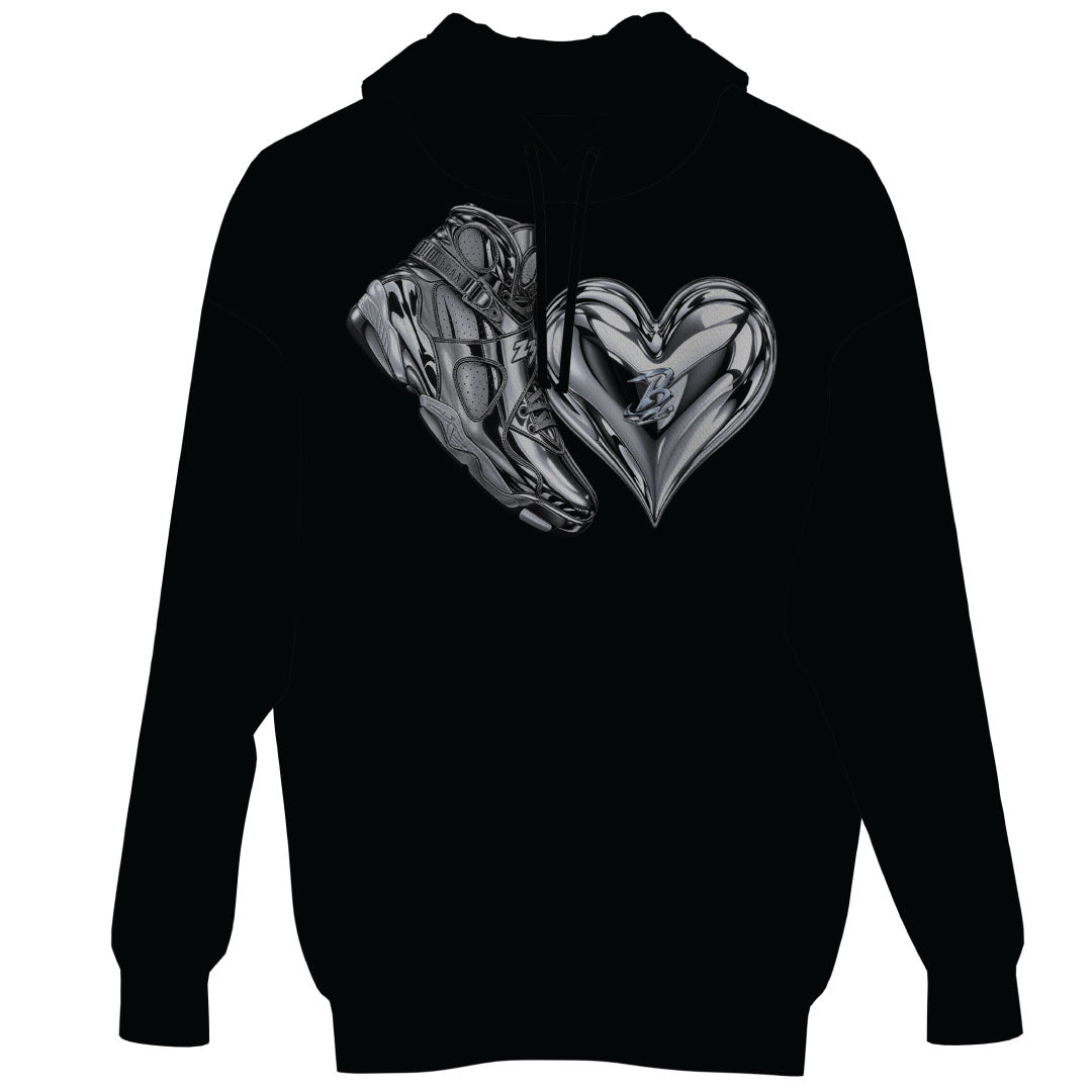 RETRO 8 CHROME-HEART HOODIE